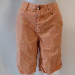 Mens Paperbacks Pale Orange Flat Front Bermuda Shorts 34